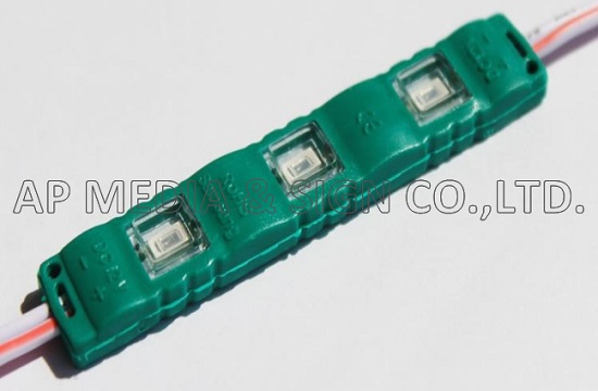 MC1-5730-3-G // 3-LED Module 5730, Samsung Chip, Green Color